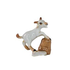 Freeman McFarlin George Good Baby Goat Kid With Spilled Milk Bucket